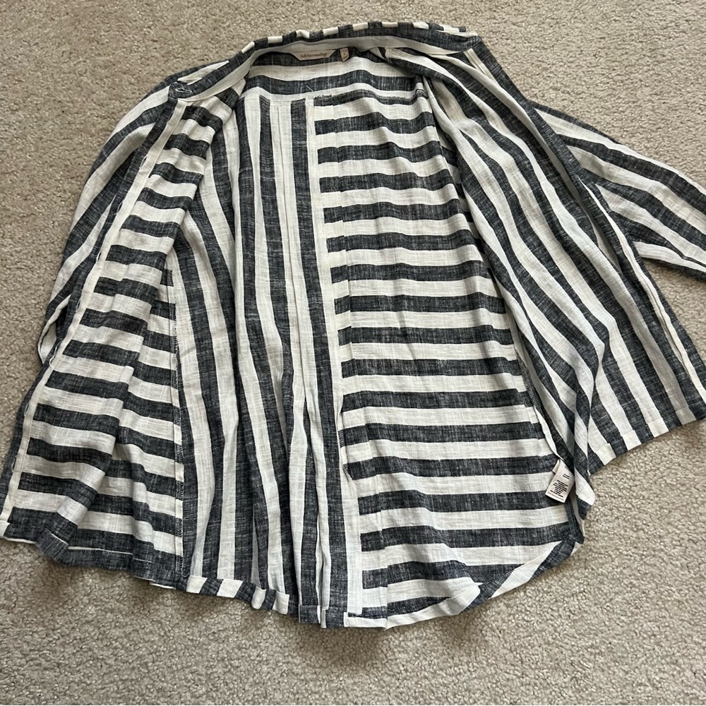 Soft Surroundings Women’s Linen Camina Blouse Shirt Tunic Top Size Large 2CK23 - Picture 5 of 16